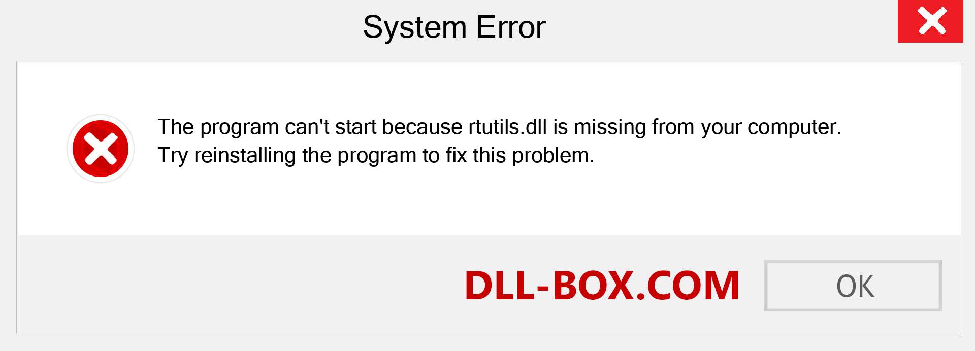  rtutils.dll file is missing?. Download for Windows 7, 8, 10 - Fix  rtutils dll Missing Error on Windows, photos, images
